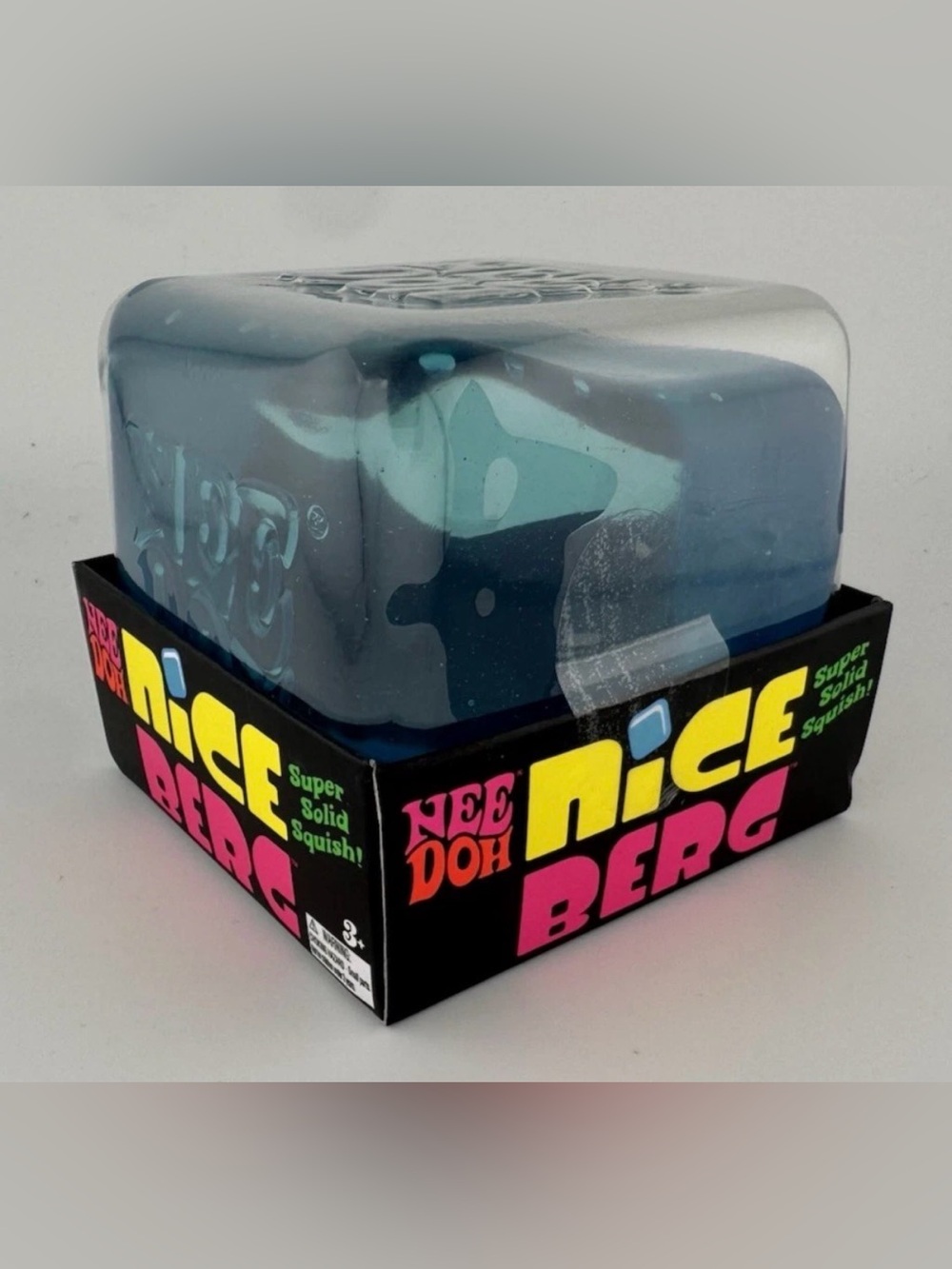 NeeDoh Nice Berg Blue XL Giant Nee Doh Niceberg Solid Squish Cube Brand New